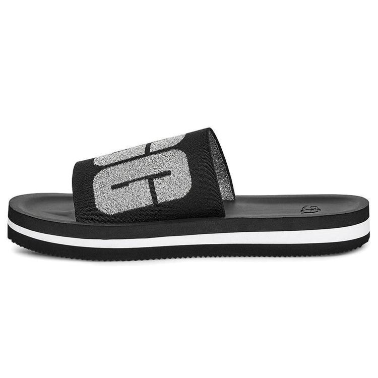 

UGG Zuma Metallic Graphic Black Slippers Women s 1101558-BLK 37