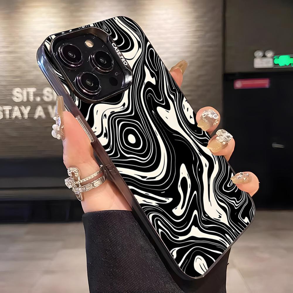 Green Texture Phone Case For IPhone 17 Pro Max 16 15 14 13 11 12 Mini Xs Xr 8 Plus Se Color Silver Cover