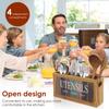 4 Compartments Countertop Utensil Holder Wood Kitchen Storage Box Spatula Chopsticks Spoon Fork Storage Holder Cutlery Organizer