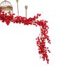 Christmas Simulation Red Fruit Vine With Artificial Pine Needles For Holiday Home Decor