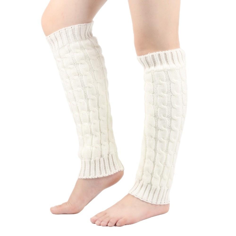 Thickened Winter Leg Warmers Knee High Knitted Leg Coverings Fashion Fleece Leg Warmers  Women