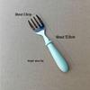 304 Stainless Steel Children's Spoon and Fork Set with Thick Round Handles - Cartoon Design, Cute Dining Tableware for Mother and Baby Gift Set.