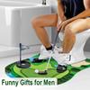 Generic Toilet Golf Set Mini Putting Game With Mat Putter 2 Balls Bathroom Leisure Entertainment Toy Adult Golfers Toilet Fun