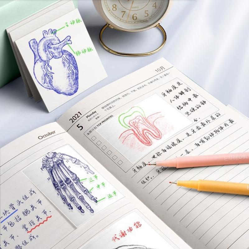 2x See-Through Sticky Note Transparent Memo Pads Waterproof Sticky Note Pads
