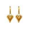 Minimalist DIY Coil Earring In Titanium Steel with Gold-Plated Interior