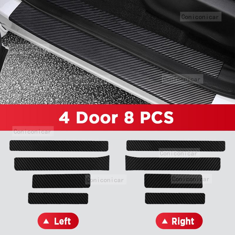 Car Carbon Fiber Door Sill Sticker For JETOUR X70 PLUS 2025 Threshold Pedal Anti-scratch Interior Decoration Accessories