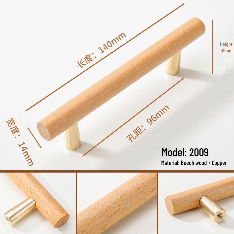 Solid Wood Cartoon Drawer Pull Knob for Children's Room