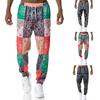 Modieuze Heren Broek Mid-Rise Sneldrogend Paisley Print Trekkoord Enkel Gebonden Losse Broek voor Fitness