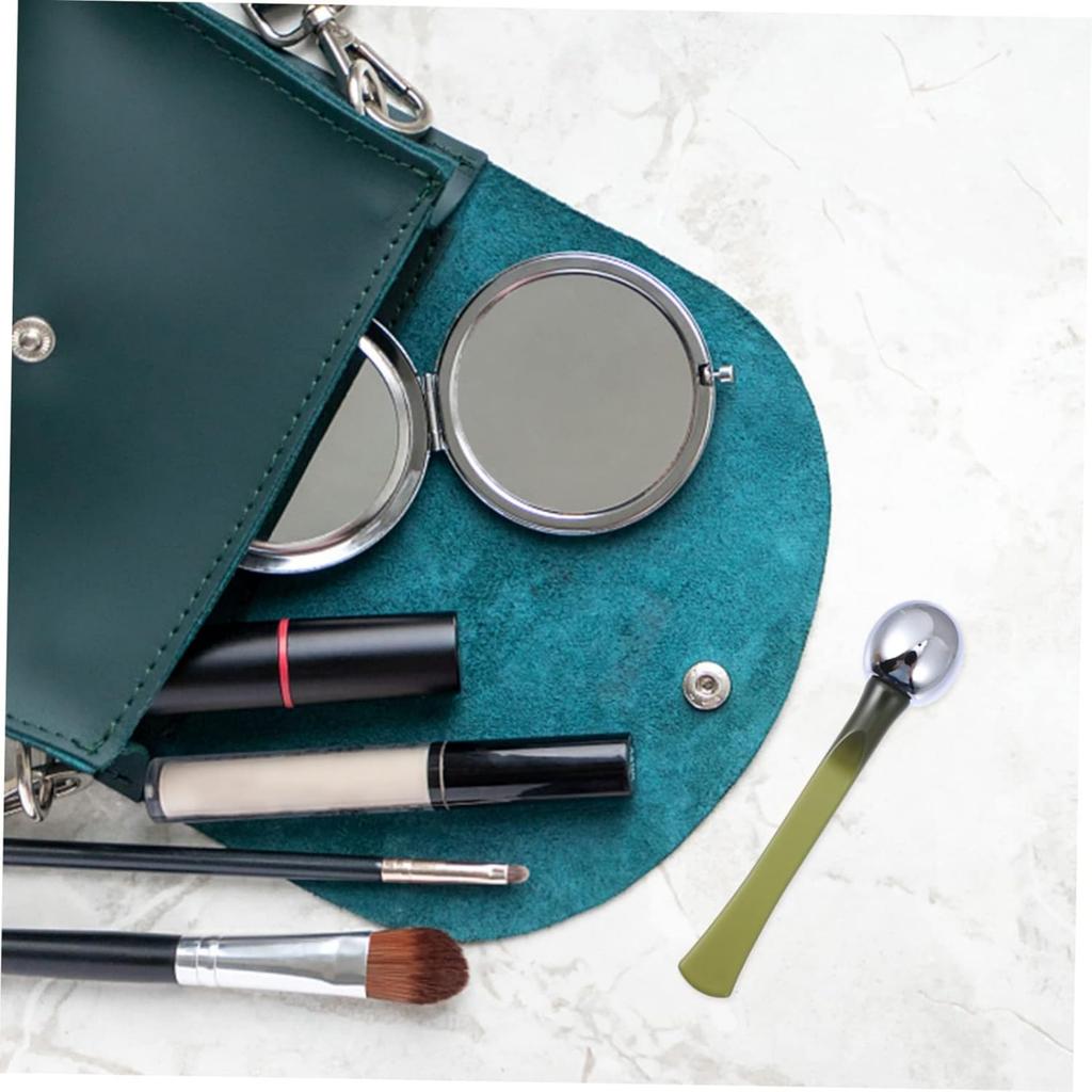 Zwei Stück Augencreme Roller Set - Metallstäbe für geschwollene Augen & Augenringe. Glatte Oberfläche, leicht zu reinigen. Farben: grün, weiß, schwarz