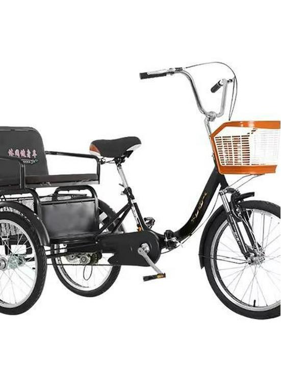 Pingxiang Adult Pedal-Powered Tricycle: Two-Seater Mobility Scooter & Rickshaw