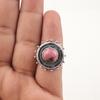 Black Rhodonite Gemstone Jewelry, 925 Solid Sterling Silver Ring Handmade Gorgeous Silver Chain Ring For Wedding Gift