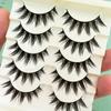 Wispy Fluffy Multilayers Cross Long Lashes Handmade 3D Messy Fake Lashes  Beauty Makeup