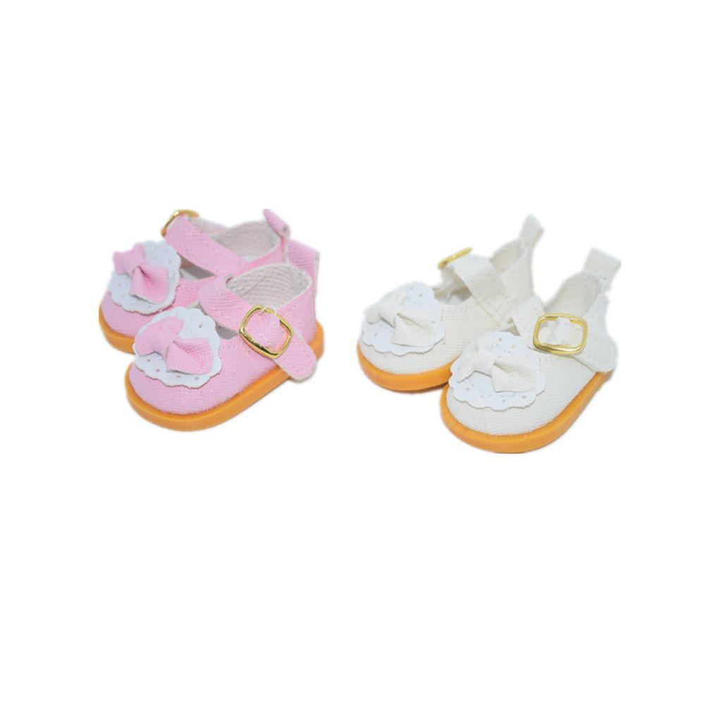 Decorate 14 Inches 5.5cm Cotton Doll Doll Shoes Mini Bow Shoes Doll Casual Shoes Doll Leather Shoes
