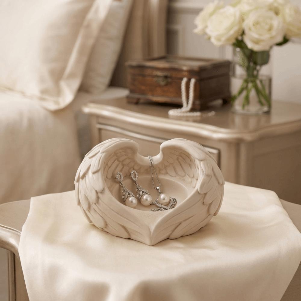 Plastic 3D Printed Wings Candle Holder Stable Candle Cup Jewelry Display Plate Fireplace Decor