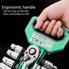 1/4 inch Multifunctional Mechanical Tool Kit and Sockets Set Portable Household Repair Tool Kit Ratchet Socket Wrench Set