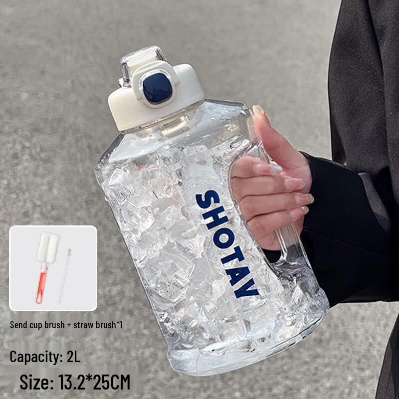 Stylish Large Capacity Water Bottle with Straw