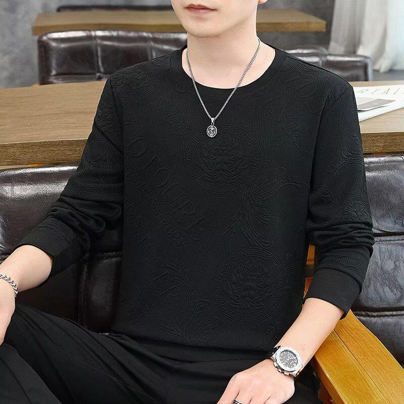 

Men s Versatile Fashionable Long Sleeve Round Neck Pullover Hoodie 5XL чорний