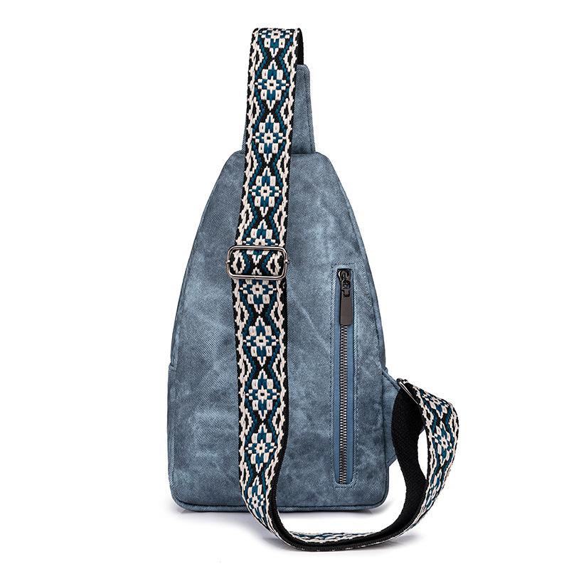New Women's Trendy Sports and Casual High-end Soft Leather Women's Breast Bag Simple and Fashionable Solid Color Korean Chest Backpack