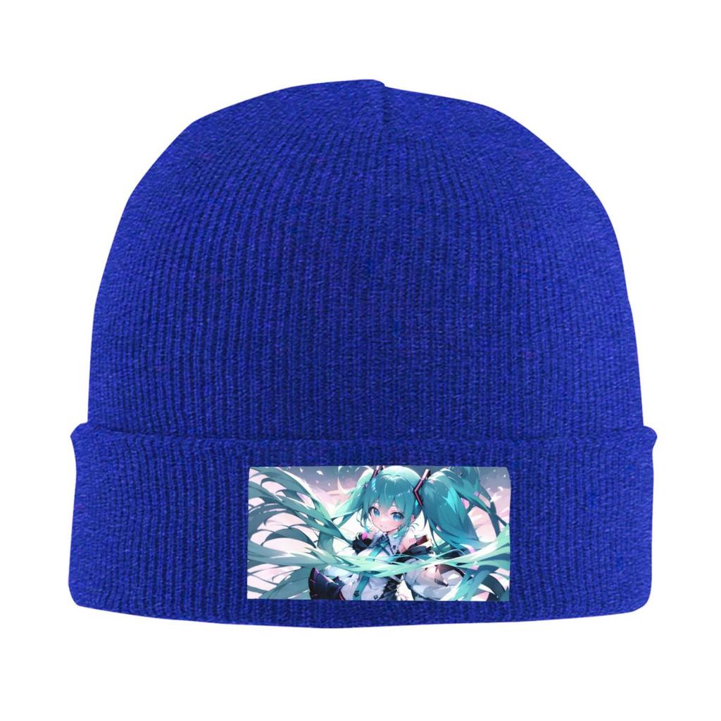 Animes Hatsunes Miku Comic Beanie Cap Unisex Winter Warm Bonnet Femme Knitting Hats Street Outdoor Ski Skullies Beanies Cap