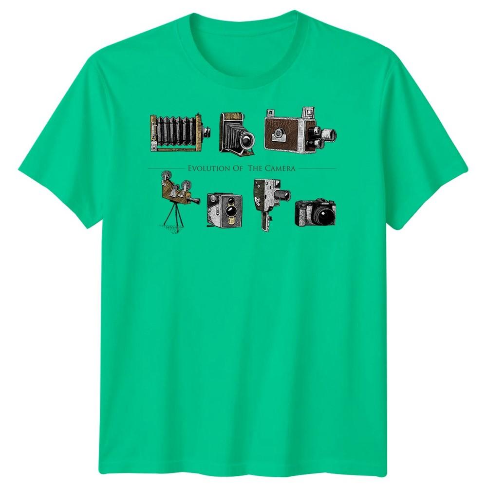 Evolution Of The Camera Vintage Photography Unisexs TShirt Hobby Gear S