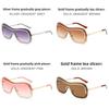 Y2k Frameless Metallic Sunglasses With Colorful Silver Lenses For Outdoor Activities And Fashion