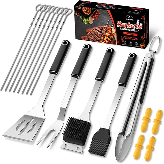 BBQ Accessories Grill Tools Set,Stainless Steel Barbecue Grill Accessories for Outdoor Grill,Barbecue Utensils Grilling Accessor