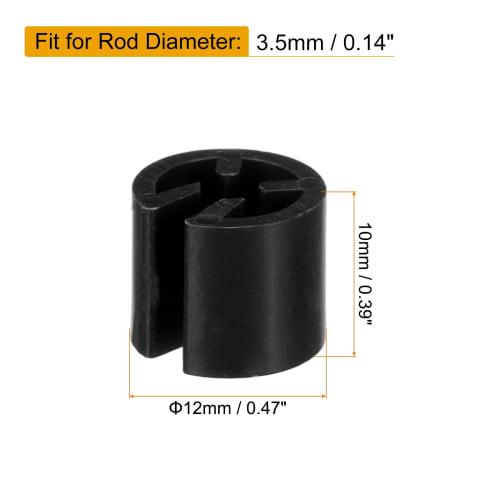 uxcell 150 Pieces Blank Clothes Hanger Markers Tags, 3.5mm Rod, Garment Size, Fits Hanger Clips, Color-Coded Labels for Clothes Hangers, Black