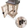 Vintage Wooden Decorative Lantern Candle Holder Rustic Farmhouse Wedding Centerpiece Lantern for Table Mantle Wall Hanging Display Party Home Decor