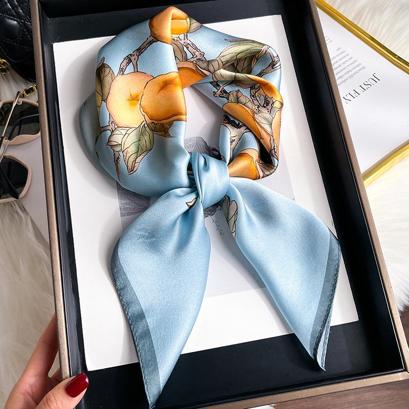 

100% Pure Real Silk Scarf Women Floral Shawls Wraps Foulard Scarves Pashmina Female Hijab Bandana bufanda Poncho Square Kerchief Real Silk 68x68cm