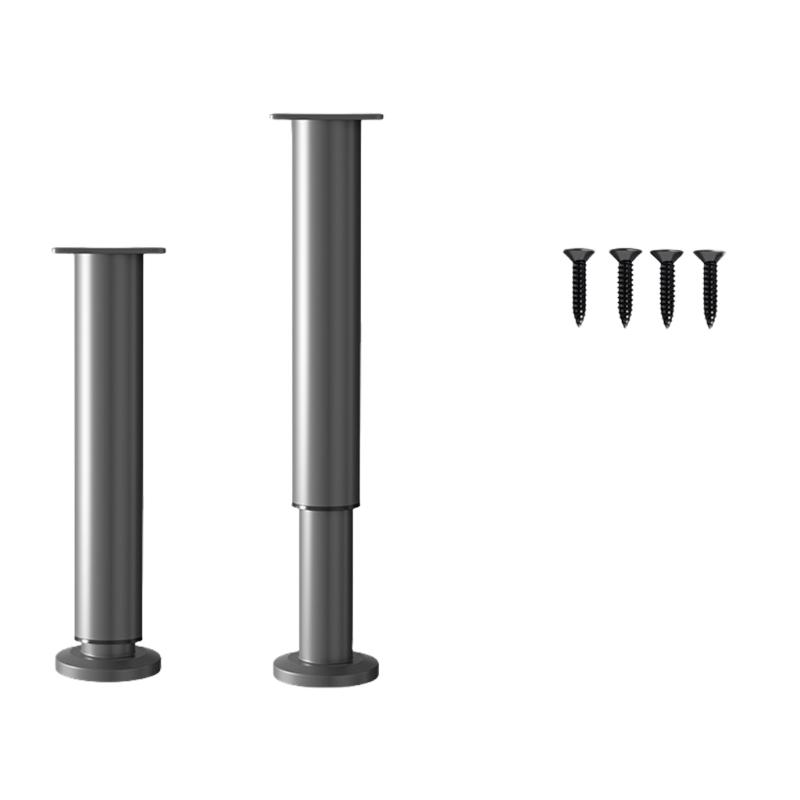 Packung mit 2 verstellbaren Stahlmöbelbeinen Sofabeine Couchbeine Stoßdämpfende Fußpolster für Schreibtische Sofas Regale & Kommoden