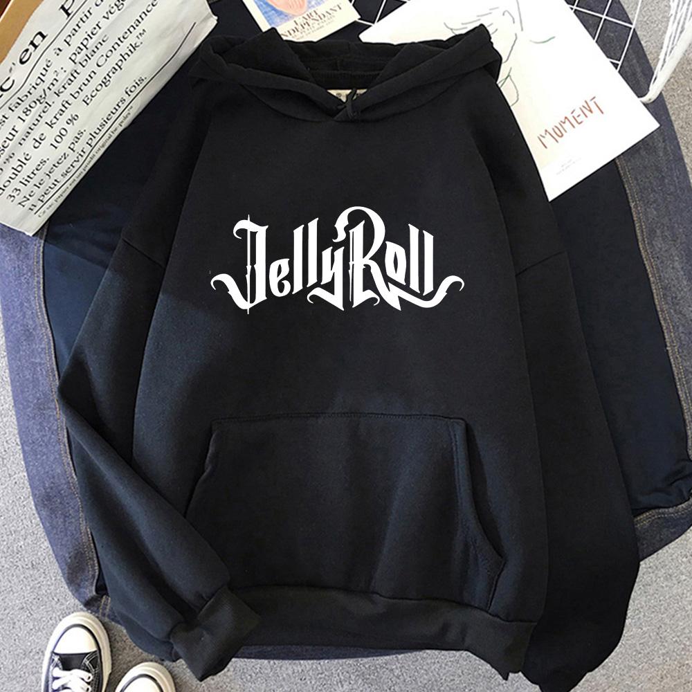 

Jelly Roll Hoodies Graphic Printing Hip Hop Soft Sweatshirts Long-sleeved Gothic Fleece Clothing Moletom Harajuku Punk Pullovers 3XL