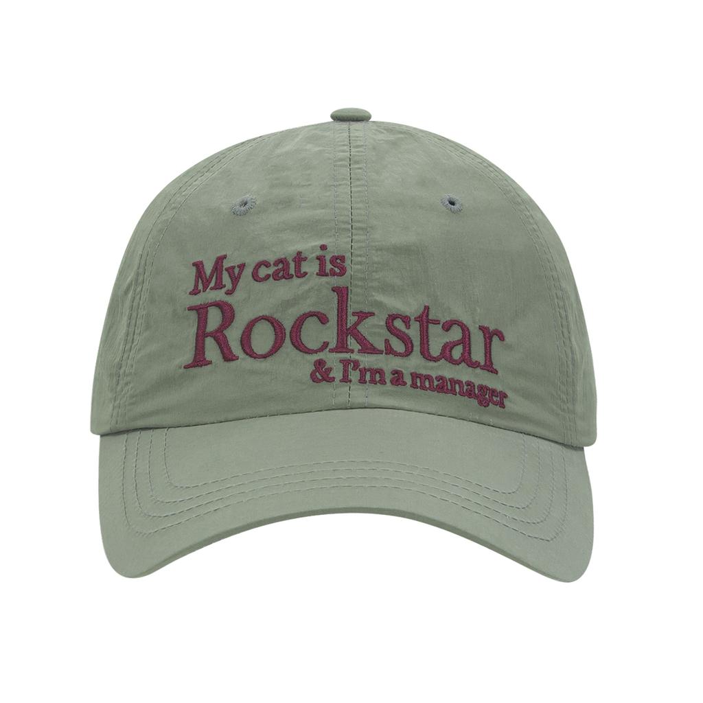 JOEGUSH Rockstar Cat Nylon Cap (Olive)
