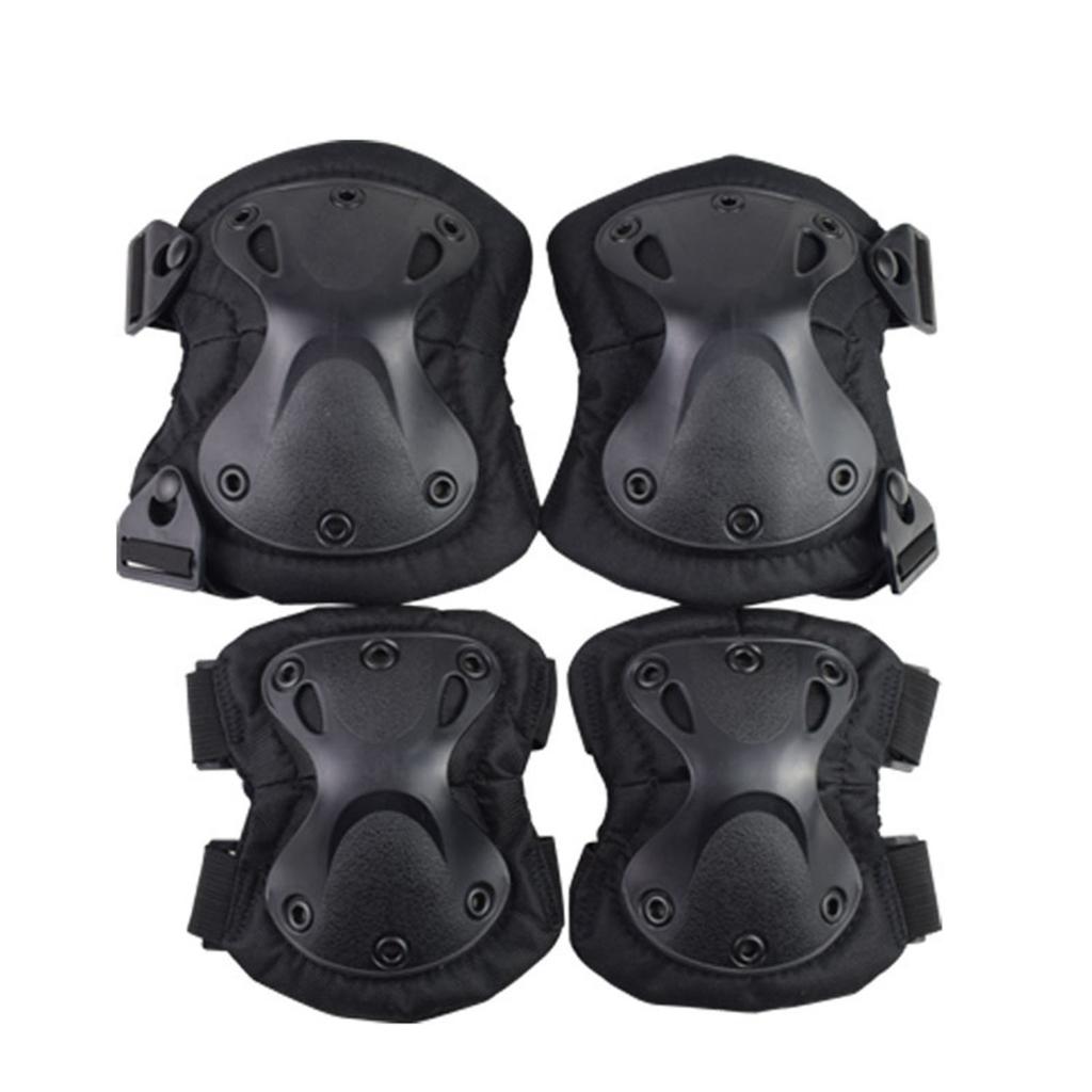 Knee and Elbow Protector Set Motorcycle Knee and Elbow Pads for Adults Cycling Biking Nylon