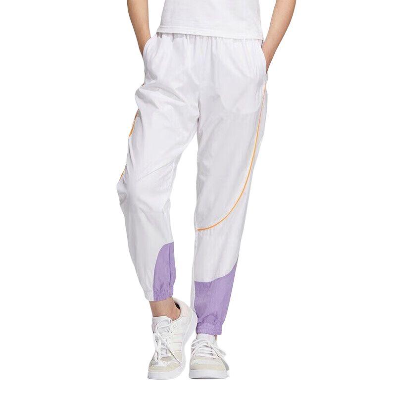adidas Neo Colorblock Joggers With Drawstring Women Bottoms White HM9912