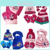 Cozy Cartoon Children Winter Hat Gloves Scarf Set For Christmas And New Year Celebration