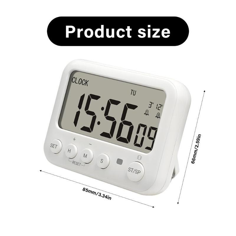 Multifunctional Digital Timers Small Reusable Countdowns Timers Large Display Mechanical Timers for Kitchen Gym Lab Use