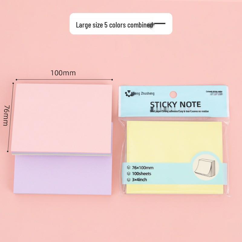 Colorful Sticky Notes: Strong Adhesive Tearable Memo Pads for Office & School