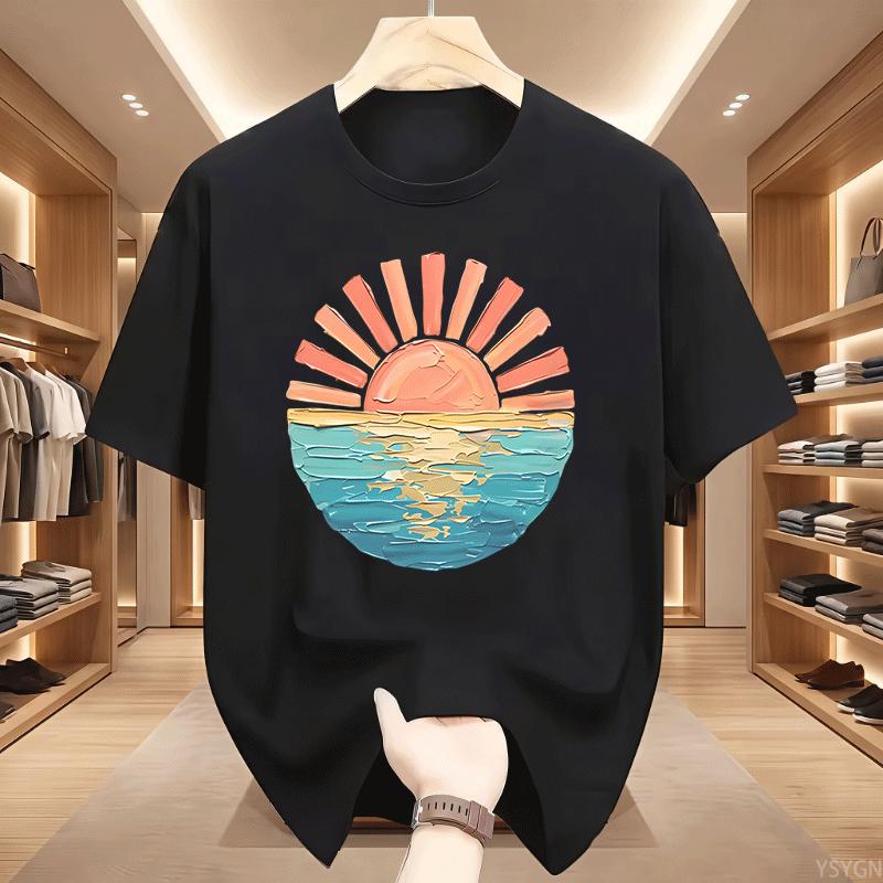 Sunset Beach Tshirt Coastal Ocean Graphic Tee Unisex Unisex Summer Vacation T Shirt Cute Travel Tee Unisex Round Neck Printed