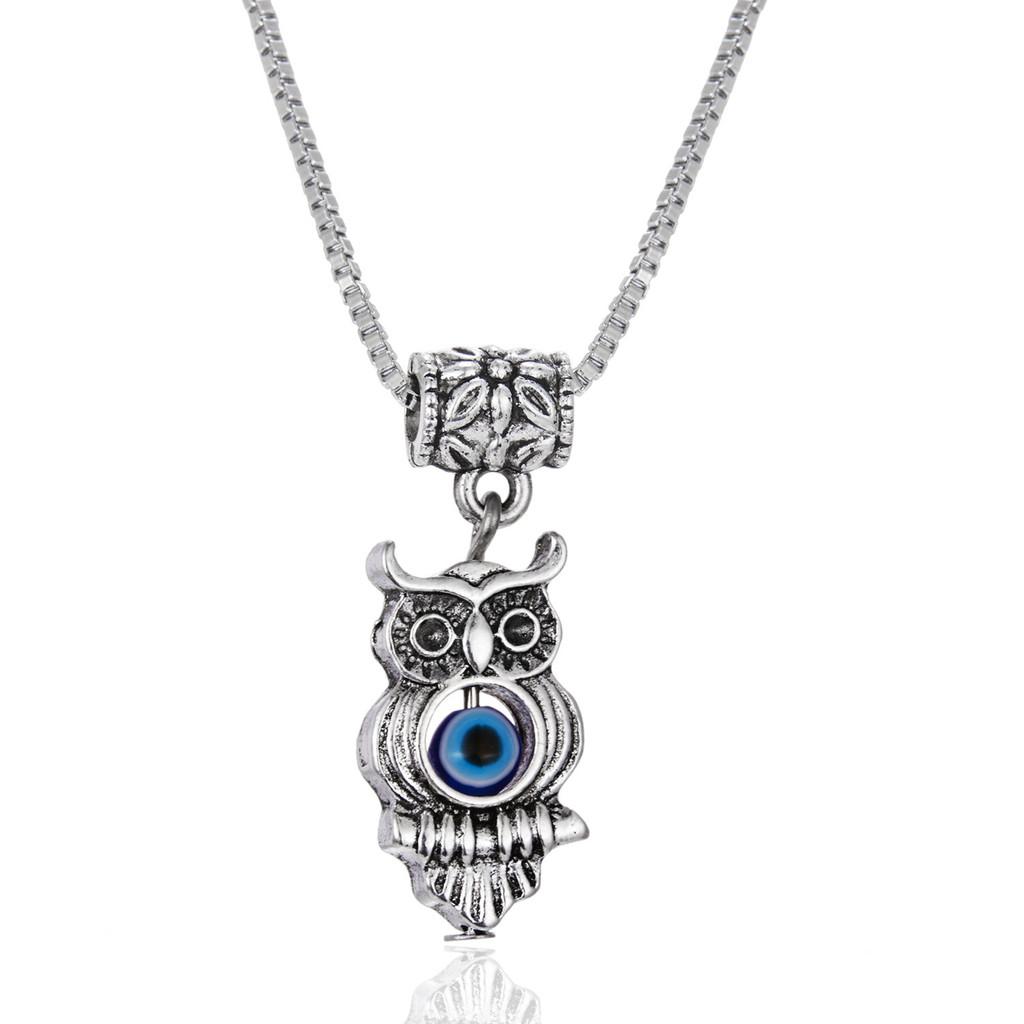 Butterfly And Elephant Alloy Pendant Chain With Blue Eyes For Trendy Fashion