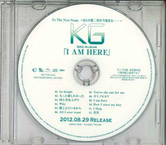 

CD KG - I Am Here NONE UNIVERSAL 2012 Japan Japanese Pop/Rock Used