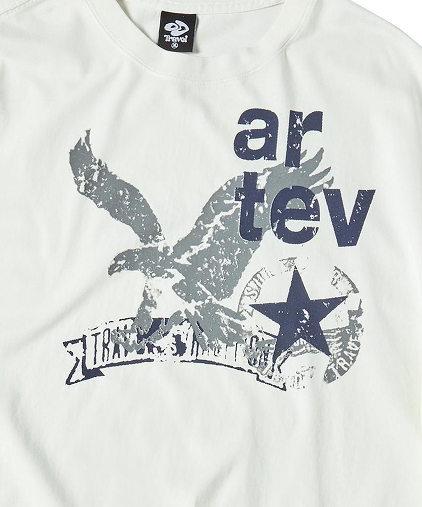TRAVEL Imperial Pigment Short Sleeve T-Shirt Cream
