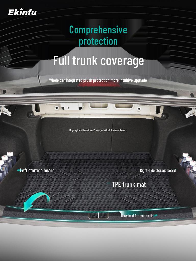 Compatible Trunk Mat for 26 Models of Geely Emgrand, 5th Gen TPE Tail Box Mat, GS Kui Xi Edition.