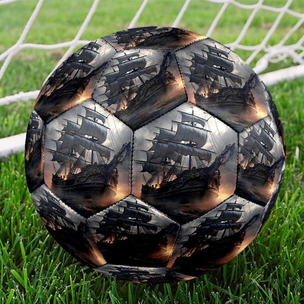 sailboat Theme Size 5 Soccer Ball, Suitable for Both Indoor and Outdoor Matches, a Gift Suitable for Everyone.