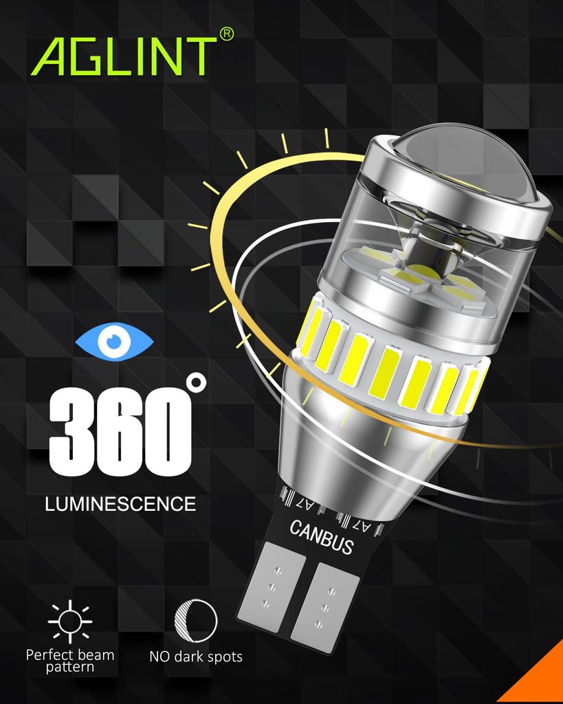 AGLINT T16 LED Back Lamp, Built-in Canceller, High Brightness, Non-Polarity, /24V, 15 W16W, 921,
