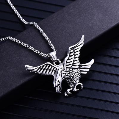 Accessories, Stainless Steel Necklace, Flying Eagle Men'S Personality Accessories, Titanium Steel Pendant