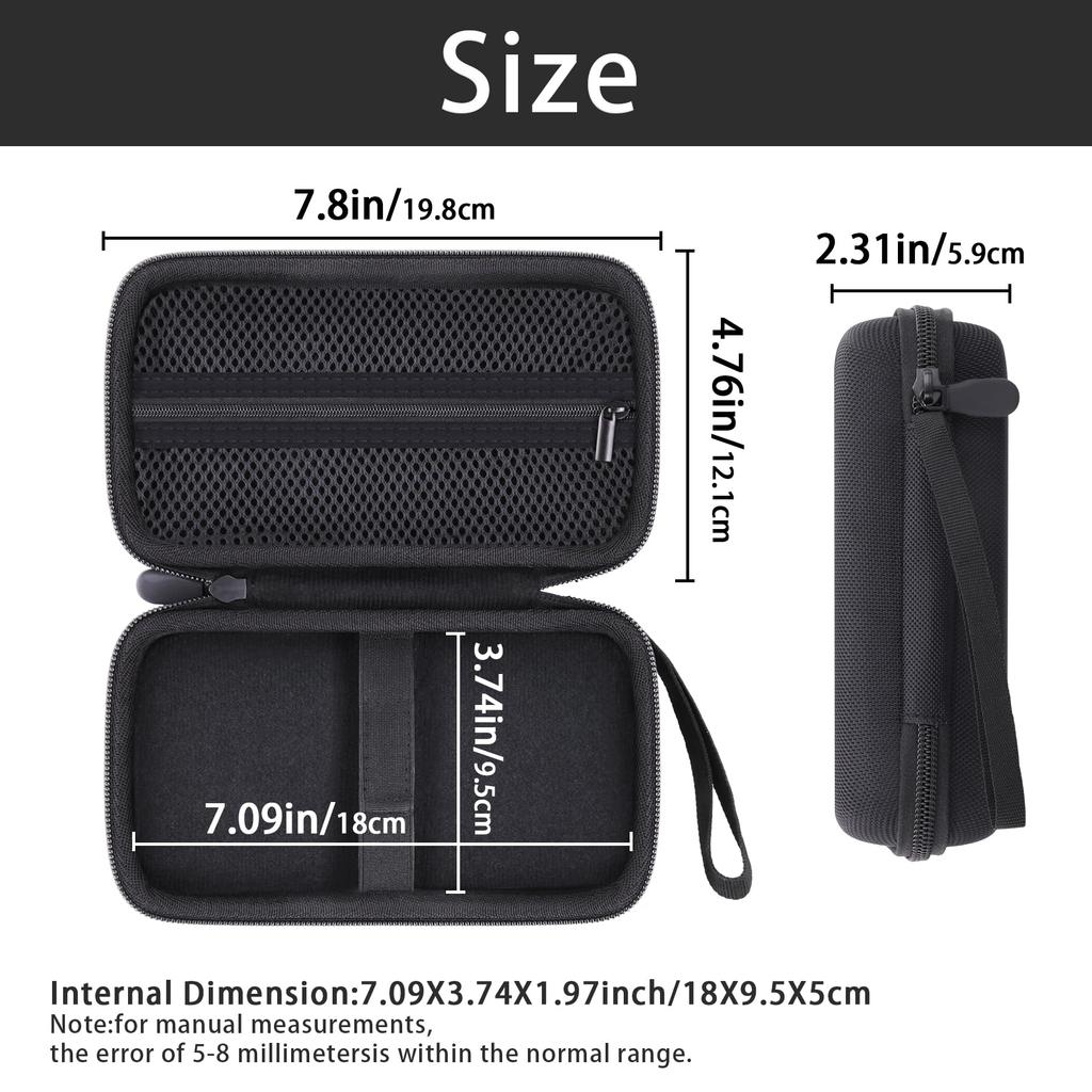 Khanka Storage Case for Anbernic RG406H, Unisoc T820 Handheld Game Console, and Whatsko RG 406H Portable Handheld Game Console, Black (Case Only)