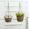 Durable Handwoven Straw Hanging Basket Decorative Waterproof Woven Flower Basket Handmade Plant Storage Basket Garden
