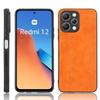Phone Cover for Xiaomi Redmi 12 4G,Stitching Line Drop Proof PU Leather Coated PC+TPU Back Case