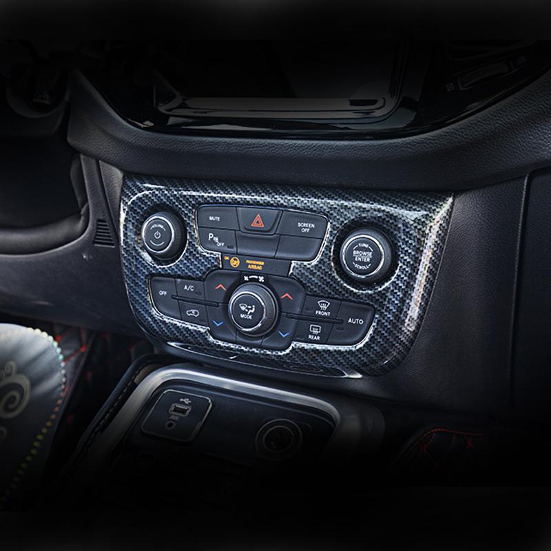 For Jeep Compass 2017 2018 2019 2020 ABS Chrome Interior Accessories Car Styling Air Conditioning Adjustment Switch Cover Trim
