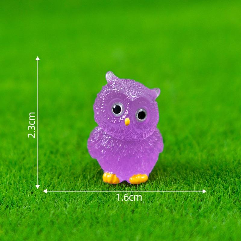 

Світні Милі Фігурки Сови Садові Ландшафтні Декоративні Аксесуари Мікро-ландшафт Маленькі Прикраси cute owl фіолетовий